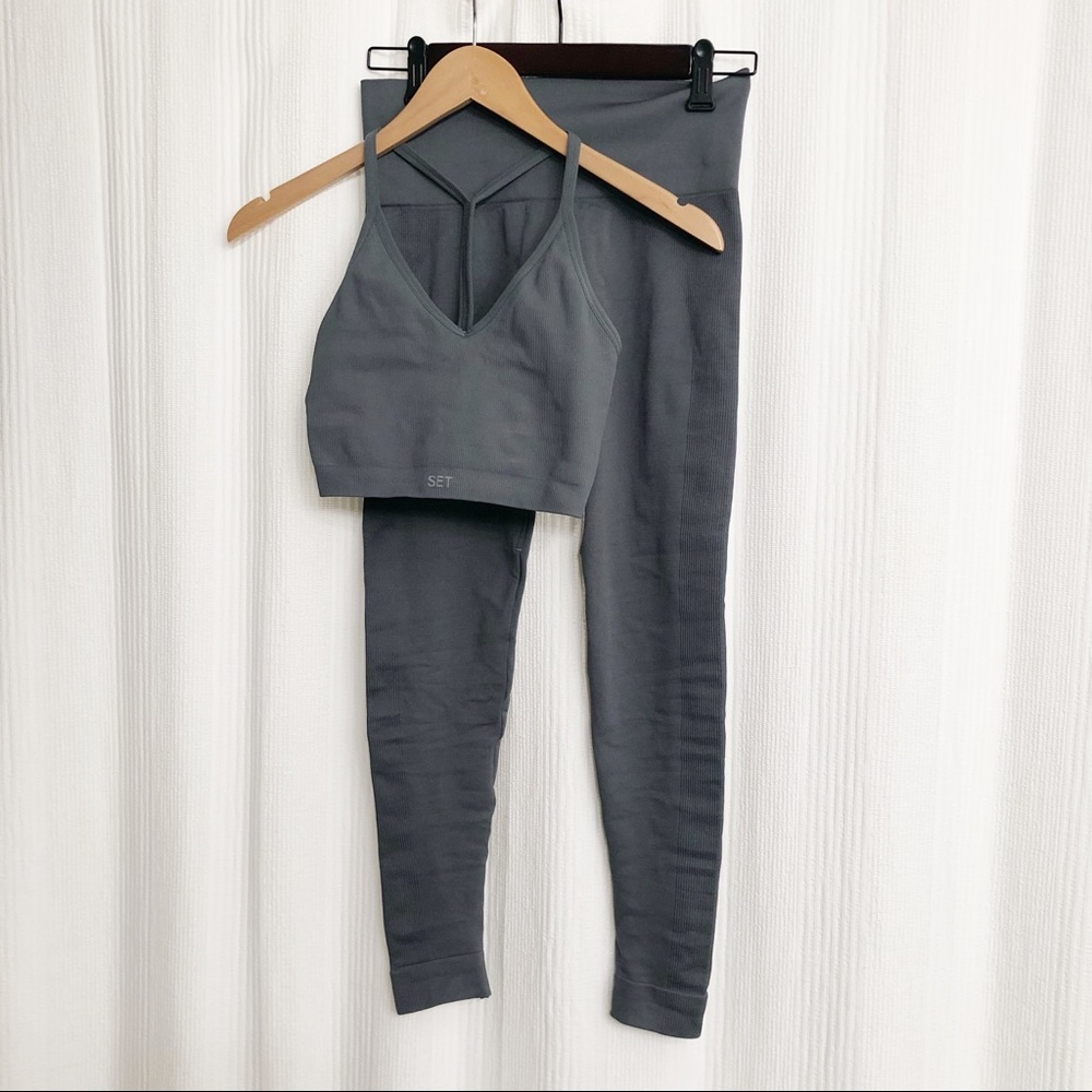 ✖️SOLD✖️Set Active ribbed too in slate Small - Picture 12 of 16